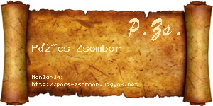 Pócs Zsombor névjegykártya